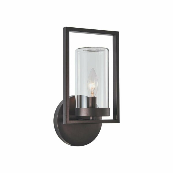 Feeltheglow Matthew Transitional 1 Light Rubbed Bronze Outdoor & Indoor Wall Sconce - 13 in. FE2542681
